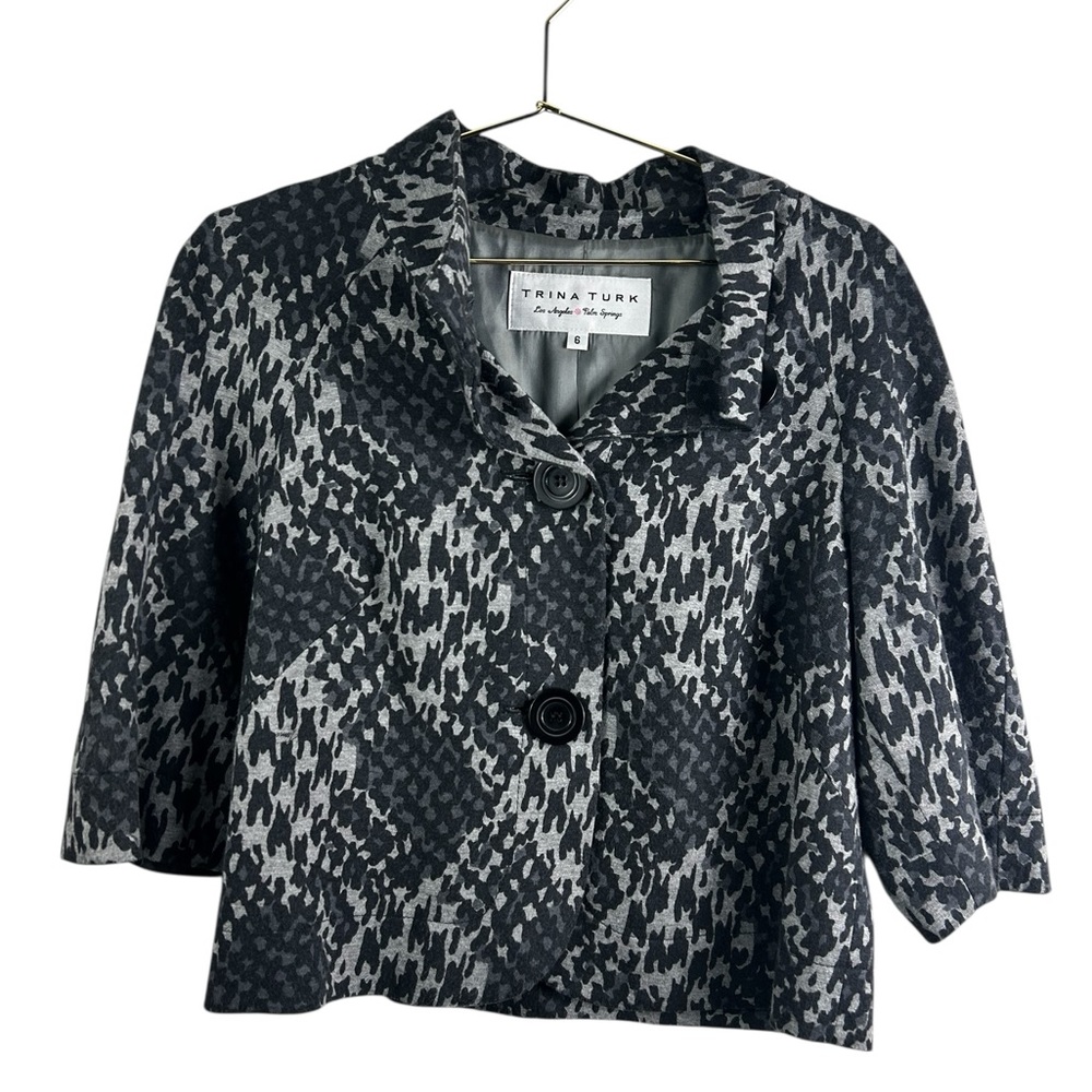 Trina Turk Women's Black and Gray Jacket
